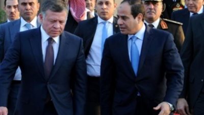 الملك الأردني وولي العهد يستقبلان السيسي في عمان