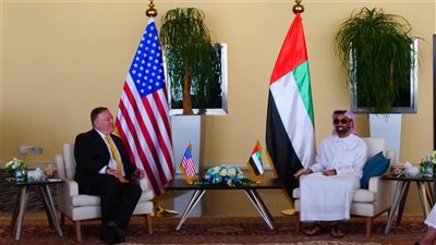بومبيو يلتقي مستشار الأمن القومي ووزير الخارجية الإماراتيين