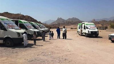 قافلة طبية مجانية الي المركز الحضري بأبوزنيمة بجنوب سيناء.. بالصور
