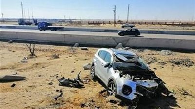 مصرع وإصابة ٦ أشخاص في انقلاب سيارة ملاكي بصحراوي البحيرة