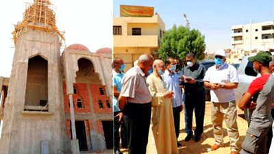 محافظ الوادى الجديد يوجه بإنهاء إنشاءات المجمع الإسلامى ويحذر بسحب المشروع.. صور