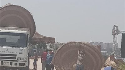 ازالة التعديات علي الممشي السياحي ببحيرة التمساح بالاسماعيلية