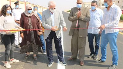 فوده يفتتح طريقي المدرسة اليابانية وجامعة الملك سلمان بشرم الشيخ