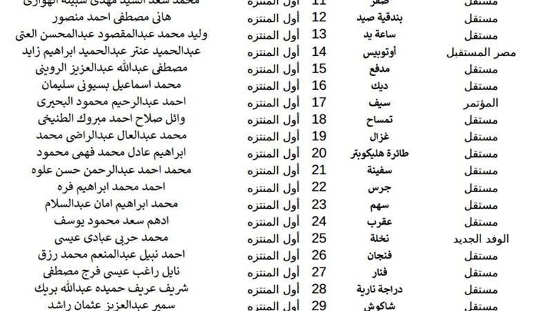 أسماء المرشحون لمجلس