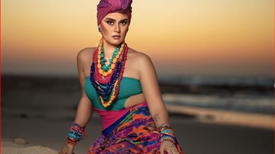 بالصور - رشا مهدي بالزي الإفريقي في أحدث جلسة تصوير