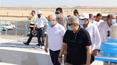 رسلان يتفقد مشروع توسعات الصرف الصحي بمدينة الغردقة.