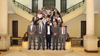 القصير يستعرض مع اعضاء الجمعية المصرية لشباب الأعمال تطوير منظومة الري