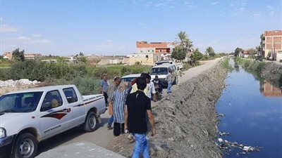 لجنة معاينة تفحص نفوق أسماك بخليج البياضية في الإسماعيلية .صور