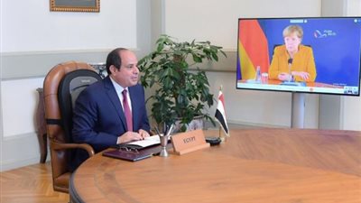 الرئيس السيسى يتلقى اتصالا هاتفيا من المستشارة الألمانية أنجيلا ميركل