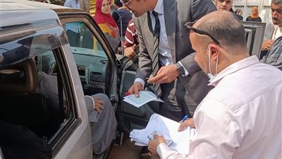 مستشار يخرج لسيدة مسنة لتدلى بصوتها في انتخابات النواب فى قرية منشاة صهبرة