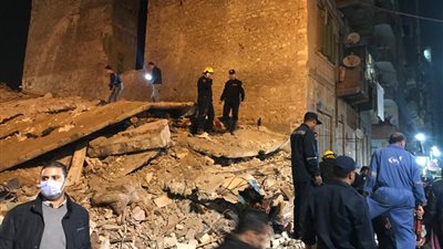 إنهيار عقار بمنطقة محرم بك بالإسكندرية