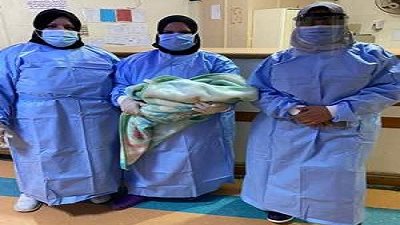 اجراء ولادة طبيعية لمريضة كورونا بمستشفى الاحرار بالزقازيق