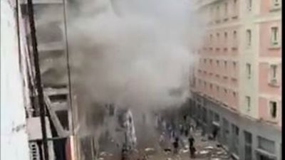 انفجار ضخم وسط العاصمة الإسبانية مدريد.. فيديو