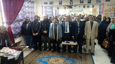 منشاة القناطر التعليمية تقف دقيقة حداد على ارواح الشهداء