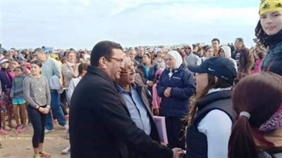 رئيس حي الهرم يشارك في ماراثون للجري بالاهرامات تنشيطا للسياحة