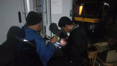 تطوير كابلات الإتصالات بمنطقة الجزيرة الخضراء بمركز مطوبس بكفر الشيخ