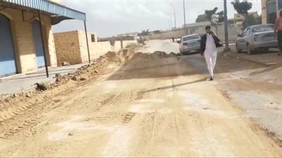 تمهيد 32 كم طرق ترابية طولية وعرضية بمرسي مطروح