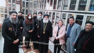 أعضاء مؤسسة حياة كريمة يلتقون برجال الدين المسيحي بمطرانية المنوفية