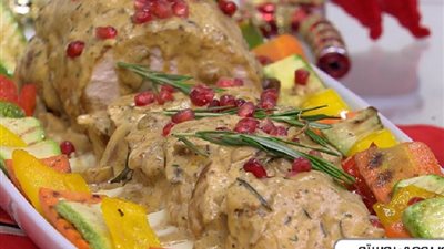 رستو صدر الرومى بالجريبى صوص وخضار مشوى بالفيديو