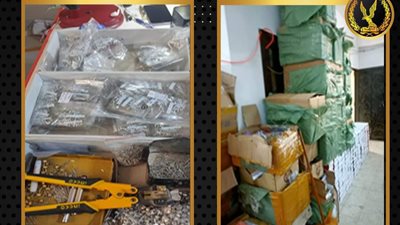 ضبط ساعات وقطع الغيار مقلدة بمدينة بدر