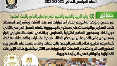 إلغاء الفصل الدراسي الثاني بالمدارس والجامعات خلال العام الدراسي الحالي 20-21.. 