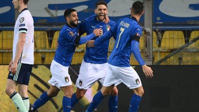 إيطاليا تهزم بلغاريا بثنائية نظيفة بالتصفيات المؤهلة لكأس العالم