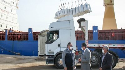 ٧٣ ألف طن بضائع عامة وتصدير ٦٧٤ حاوية حاصلات زراعية إلي الخليج وأوروبا والهند والصين
