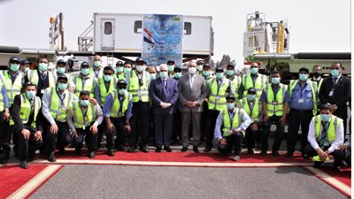 وزير الطيران المدنى يتفقد أحدث معدات الشركة المصرية لخدمات الطيران ( EAS ) بمطار القاهرة