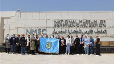 طلاب جامعة دمنهور يزورون المتحف القومى للحضارة المصرية بالفسطاط ..صور