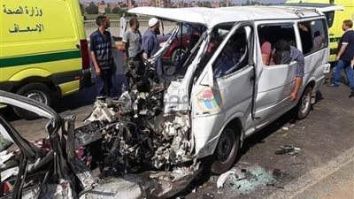 مصرع زوجين وطفليهما في تصادم مروع بالشرقية