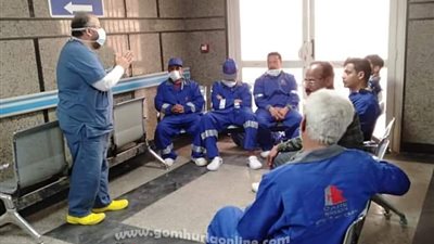 وكيل وزارة الصحة بمطروح يزور اسرة اول شهيد من الاطقم الطبية بمستشفي النجيله
