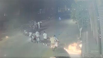بالفيديو .. إصابة شخص وشقيقته فى حادث تصادم بمنوف