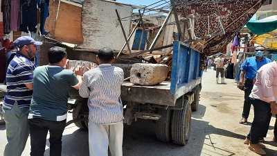 إزالة 80 تعديا و 25 حالة ضبط وتحرير 8 محاضر إشغال طريق بالمنوفية