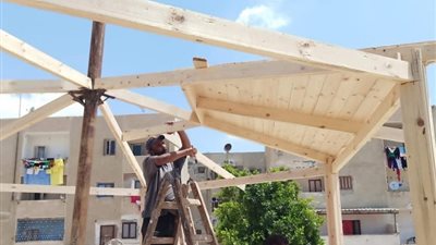 انشاء برجولات بمنتزهات المنخفض بالقنطره شرق بالاسماعيليه