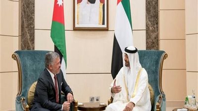 الملك عبد الله الثانى وولى عهد أبو ظبى يبحثان تطورات القضية الفلسطينية