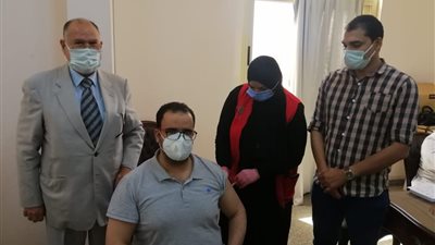 تطعيم القضاة ضد فيروس كورونا بنادي القضاة بدمياط