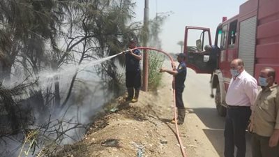 السيطرة على حريق بعزبة العطار بقرية قورص بأشمون
