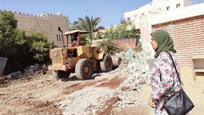 إزالة المبانى المقامة على الأرض الزراعية بالباجور وبركة السبع و السادات
