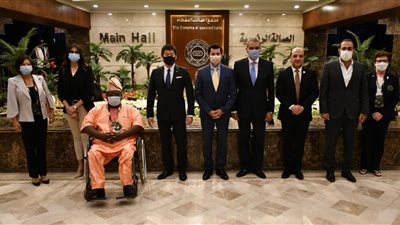 محمود حسين يحضر حفل افتتاح كأس العالم للجمباز ويشيد بعظمة الدولة المصرية