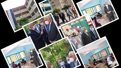 راشد والجيار يتابعان لجان امتحانات اعدادية الجيزة