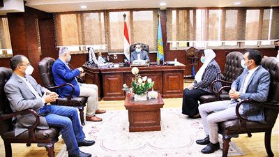 رحمى يستقبل مستشار وزارة التضامن الاجتماعي لمبادرة حياة كريمة -صور