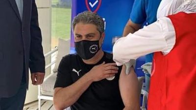 تطعيم الجهاز الفنى ولاعبي المنتخب الأوليمبي بلقاح كورونا في السويس..صور