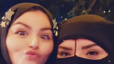 عبير صبري بالنقاب لأول مرة فى ليلة العيد.. فيديو