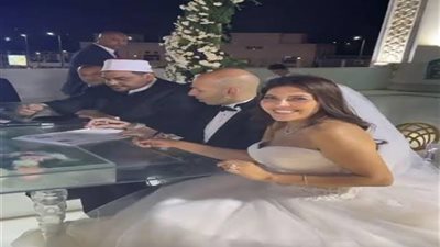 اللحظات الأولى من حفل زفاف الفنانة امانى كمال . فيديو وصور