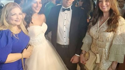 نرمين الفقى تخطف الانظار بحفل زفاف الفنانة امانى كمال.. صور
