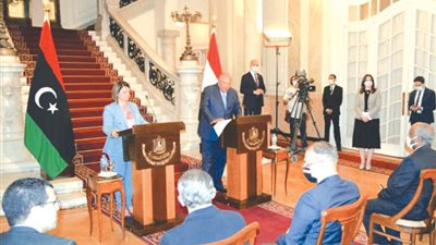 شكري والمنقوش يتفقان علي ضرورة إخراج المرتزقة والمقاتلين الأجانب من ليبيا