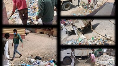 رئيس مدينة الشلاتين: إستمرار أعمال النظافه اليوميه ورفع المخلفات
