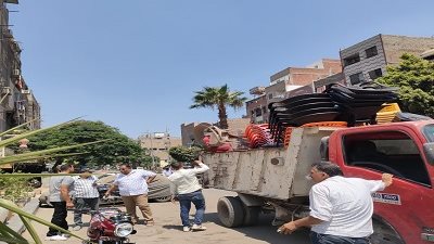 رفع ١٠٠ حالة اشغال بشمال الجيزة