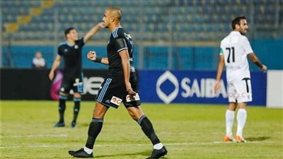 الجباس يسجل هدف التعادل لبيراميدز أمام الإنتاج الحربى
