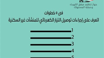 5 خطوات .. إجراءات توصيل التيار الكهربائي للمنشآت غير السكنية